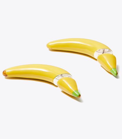 Tory Burch Curiosity Banana Earrings - Yellow