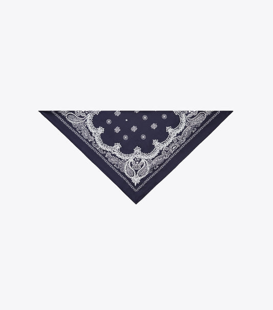 Tory Burch Beaded Bandana Triangle Scarf - Blue