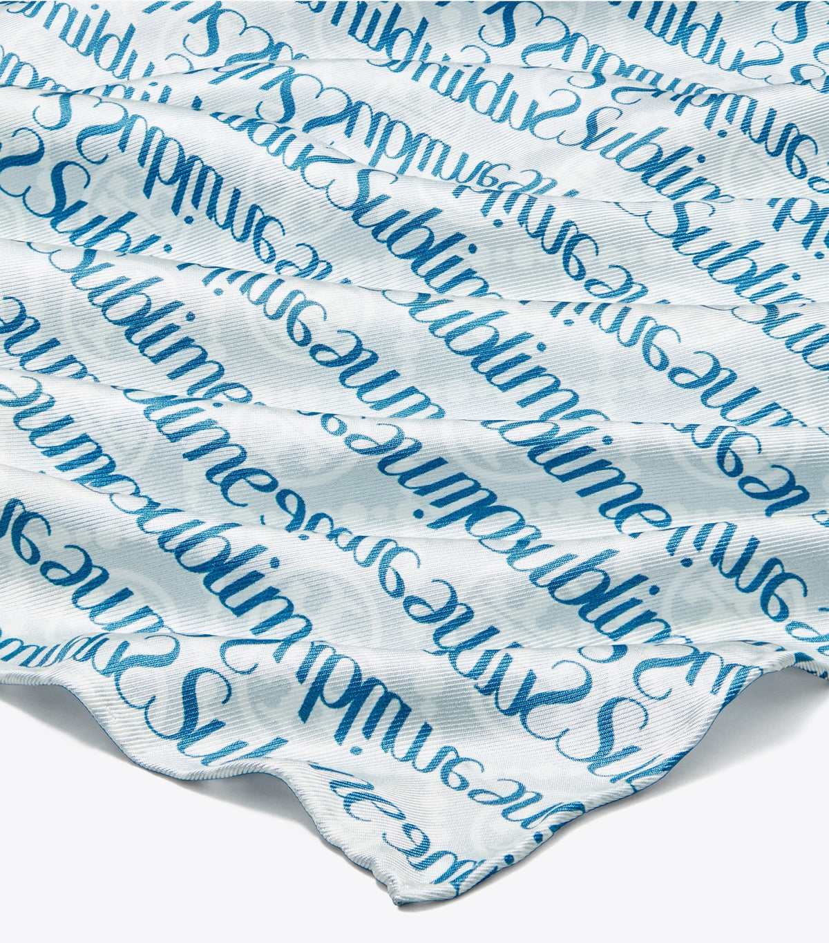 Tory Burch T Monogram Sublime Silk Scarf - Blue