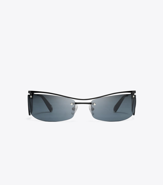 Tory Burch Double-Lens Runway Sunglasses - Dark Grey 1