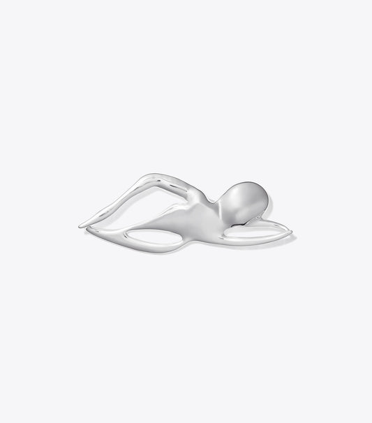 Tory Burch Swimmer Brooch - Light Silver