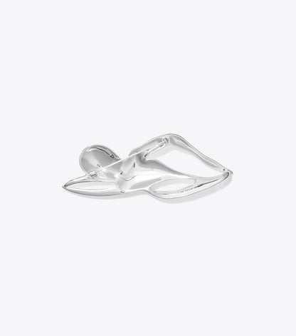 Tory Burch Swimmer Brooch - Light Silver