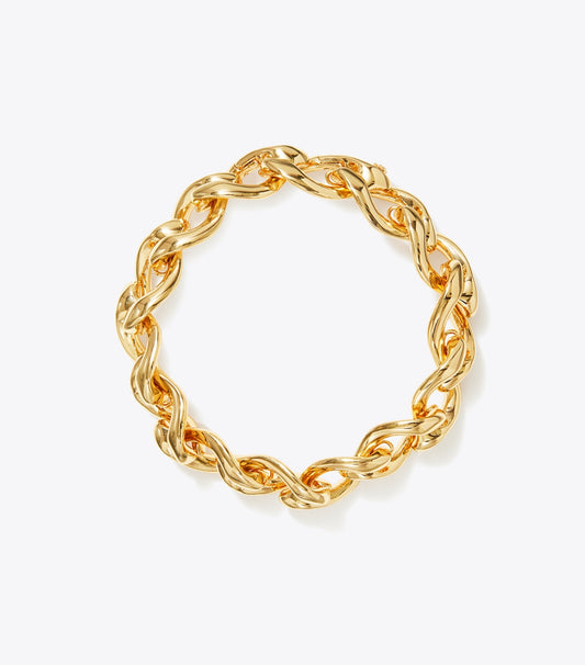 Tory Burch Wishbone Chain Bracelet - Tory Gold