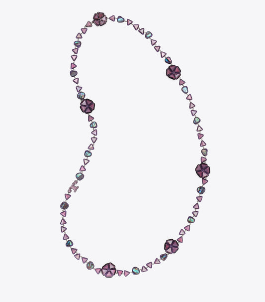 Tory Burch Curiosity Resin Long Necklace - Pink
