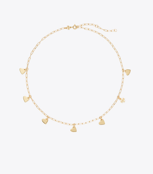 Tory Burch Curiosity Heart Necklace - Tory Gold