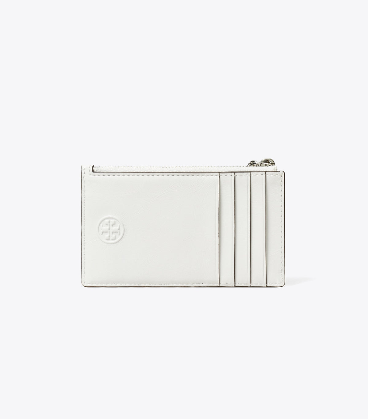 Tory Burch Fleming Distressed Charm Zip Card Case - Cirrus Cloud