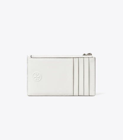 Tory Burch Fleming Distressed Charm Zip Card Case - Cirrus Cloud