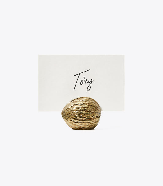 Tory Burch Walnut Place-Card Holders Set of 4 - Brass
