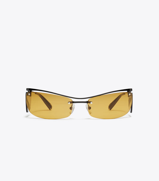 Tory Burch Double-Lens Runway Sunglasses - Orange/Blue