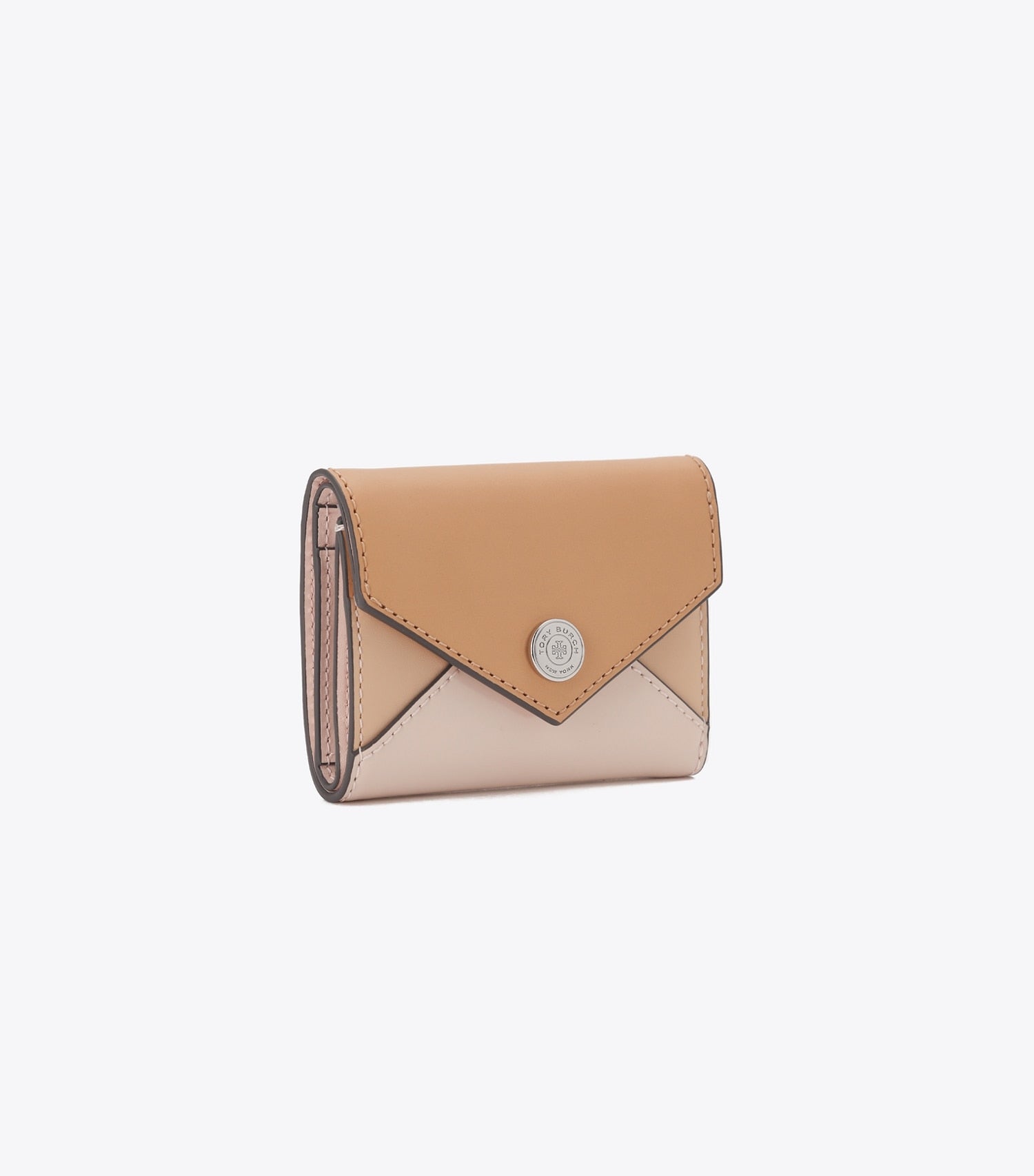Tory Burch Small Envelope Leather Wallet - Soft Pink Multi