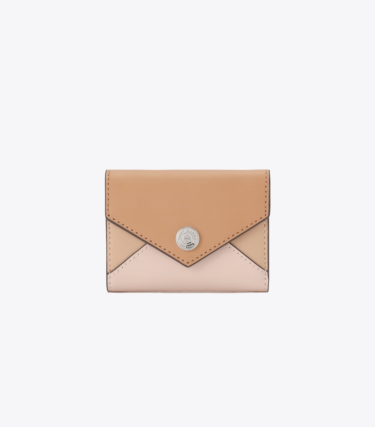 Tory Burch Small Envelope Leather Wallet - Soft Pink Multi
