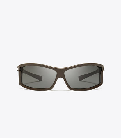 Tory Burch Eleanor Runway Sunglasses - Brown/Dark Grey