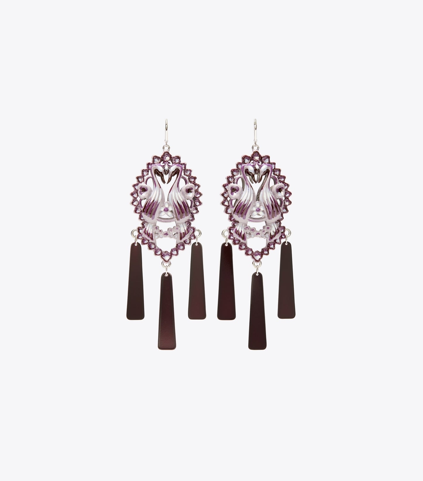 Tory Burch Bird Earrings - Tory Silver / Purple