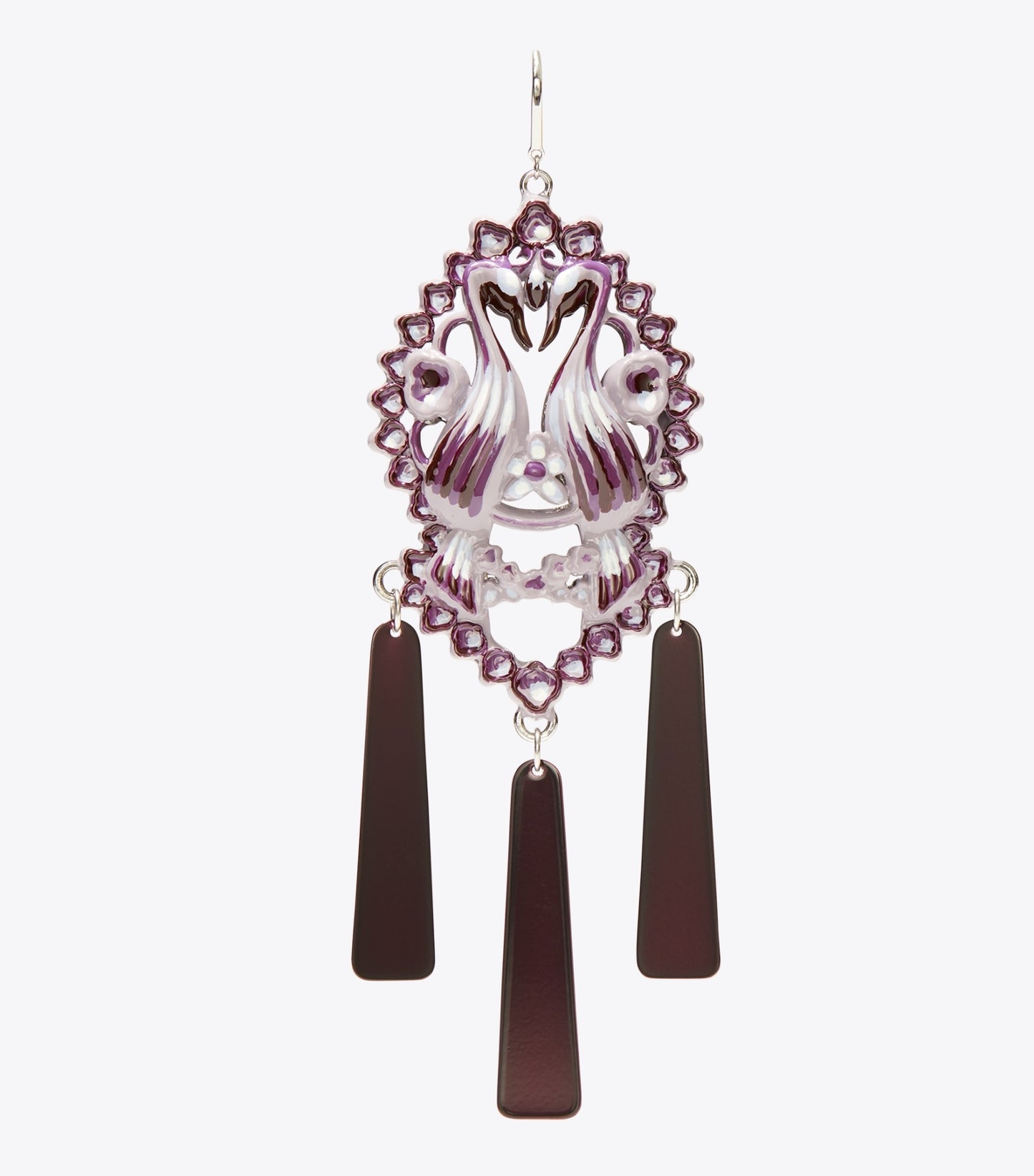 Tory Burch Bird Earrings - Tory Silver / Purple