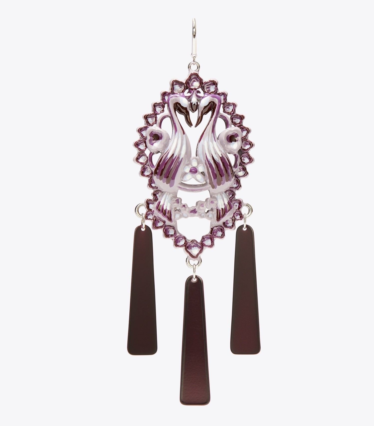 Tory Burch Bird Earrings - Tory Silver / Purple