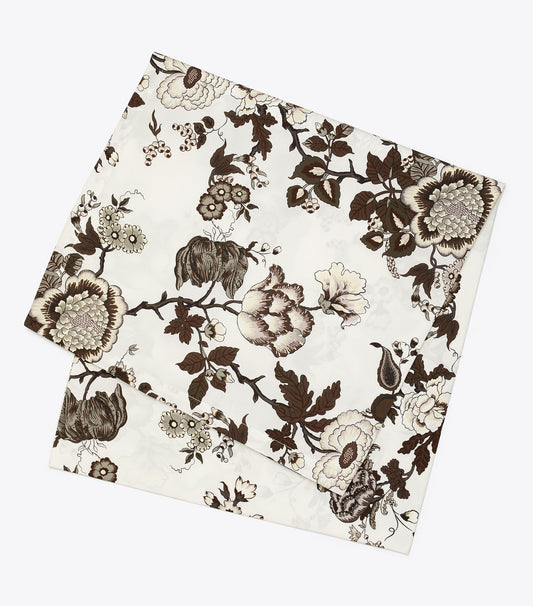Tory Burch Happy Times Bouquet Square Tablecloth, 70" - Brown