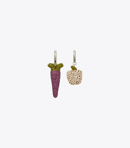 Tory Burch Curiosity Vegetable Earrings - Pink / Purple