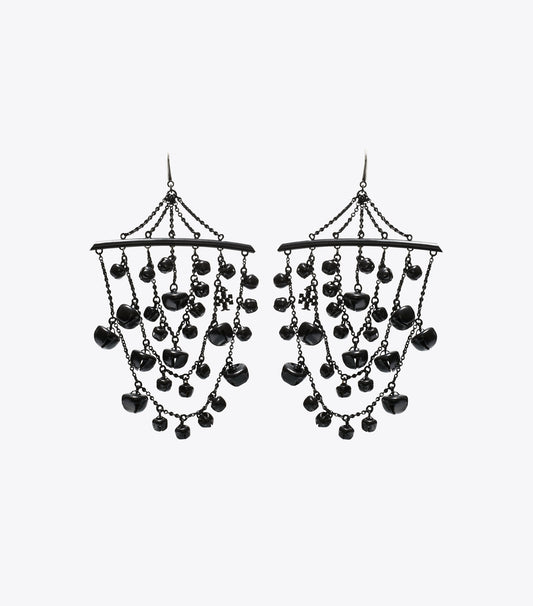Tory Burch Curiosity Bell Earrings - Black