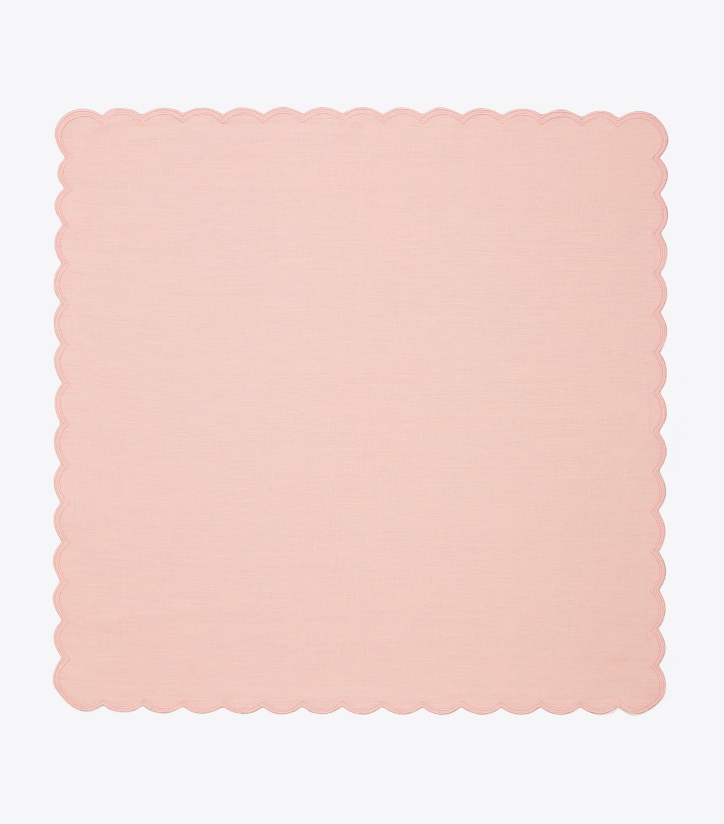 Tory Burch Scalloped Dinner Linen Napkin, Set of 6 - Petal Pink