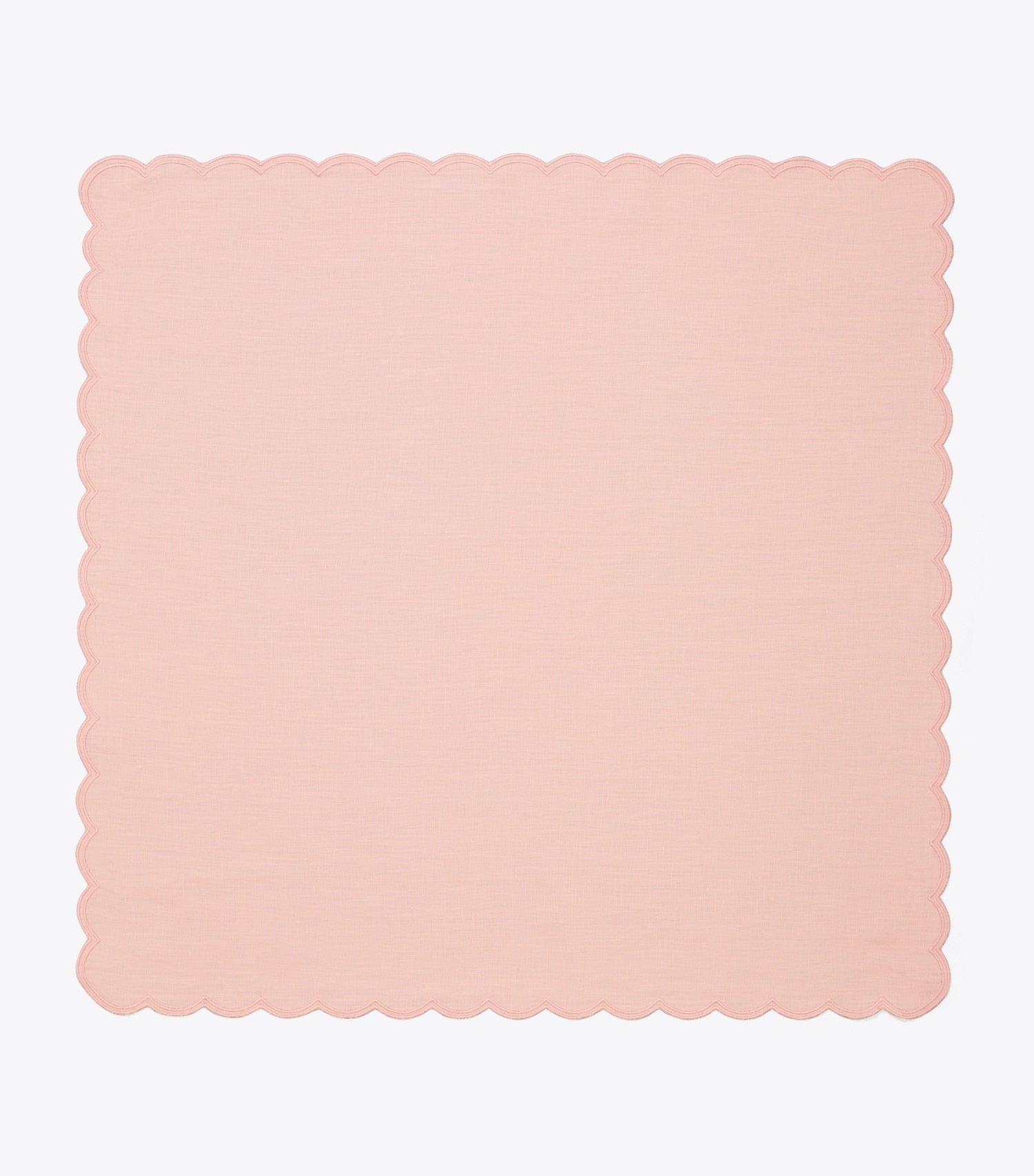Tory Burch Scalloped Dinner Linen Napkin, Set of 6 - Petal Pink