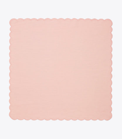 Tory Burch Scalloped Dinner Linen Napkin, Set of 6 - Petal Pink