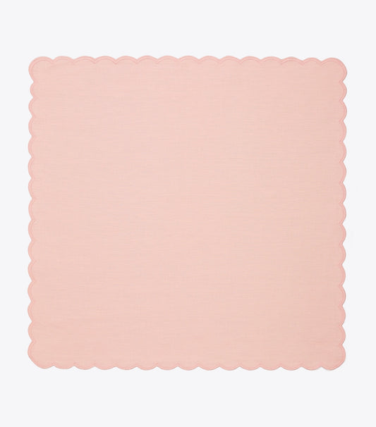 Tory Burch Scalloped Dinner Linen Napkin, Set of 6 - Petal Pink