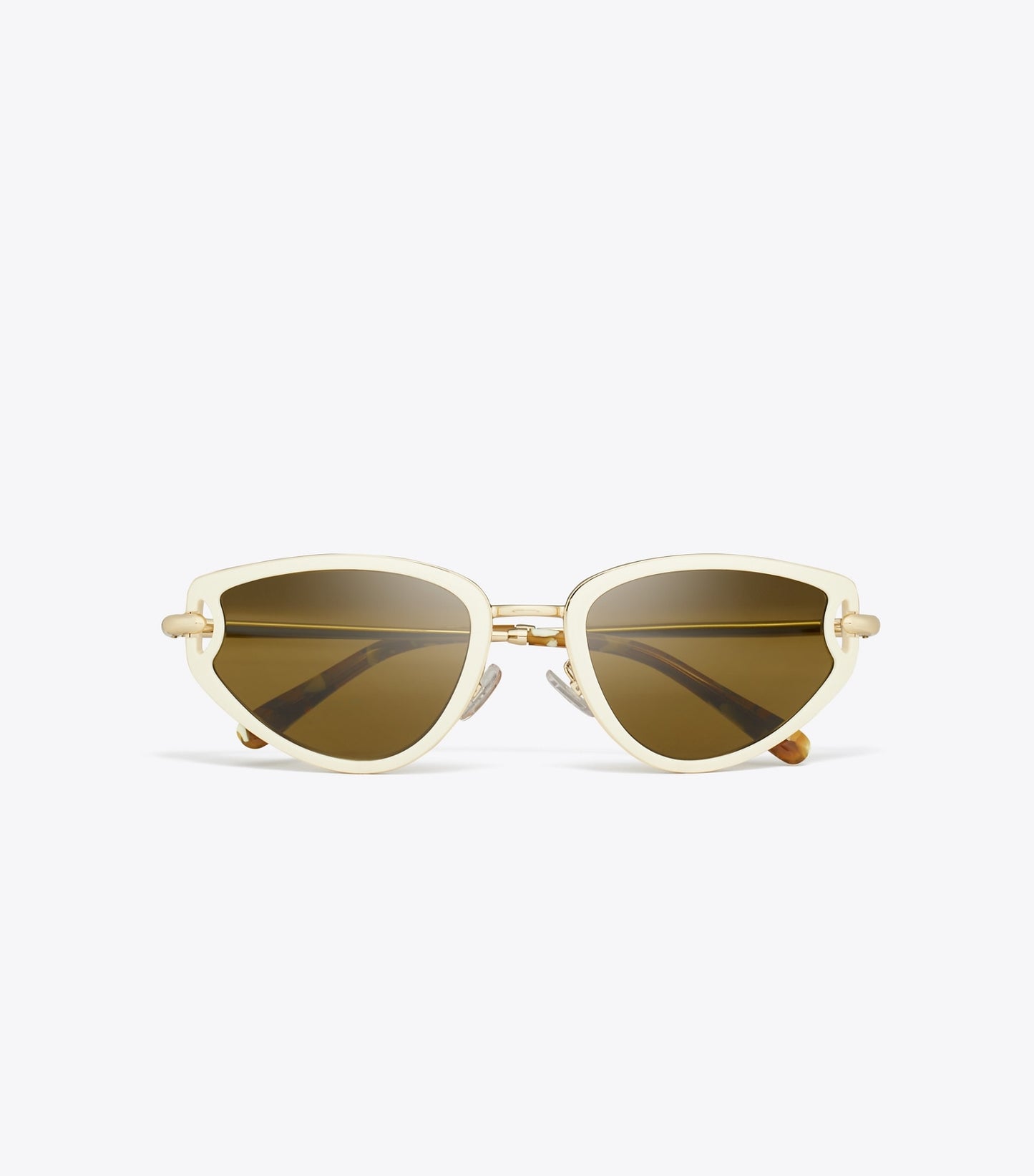Tory Burch Pierced Cat-Eye Sunglasses - Ivory/Ochre