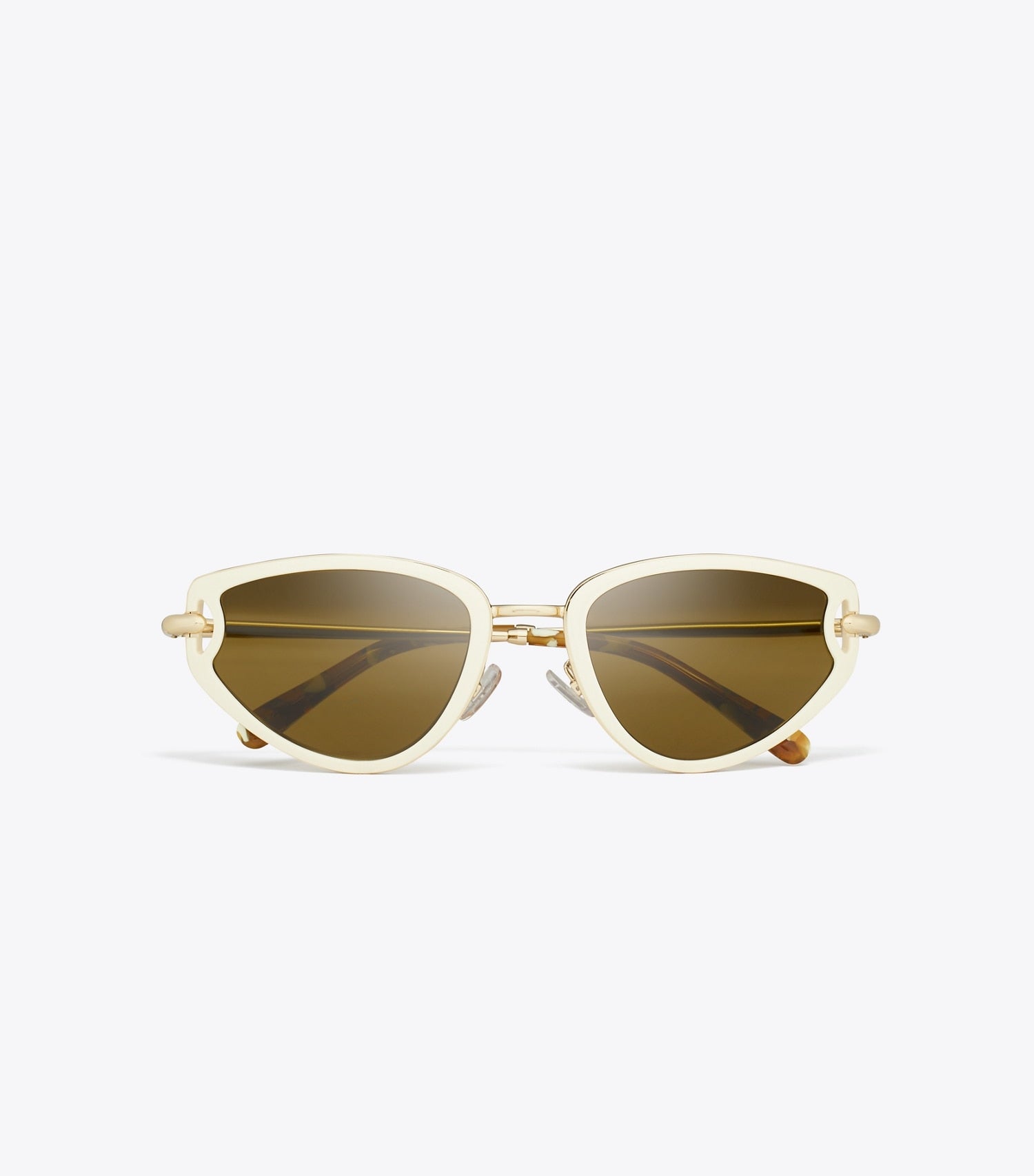 Tory Burch Pierced Cat-Eye Sunglasses - Ivory/Ochre
