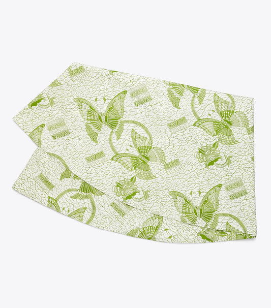 Tory Burch Butterfly Batik Round Tablecloth, 108\ - Green