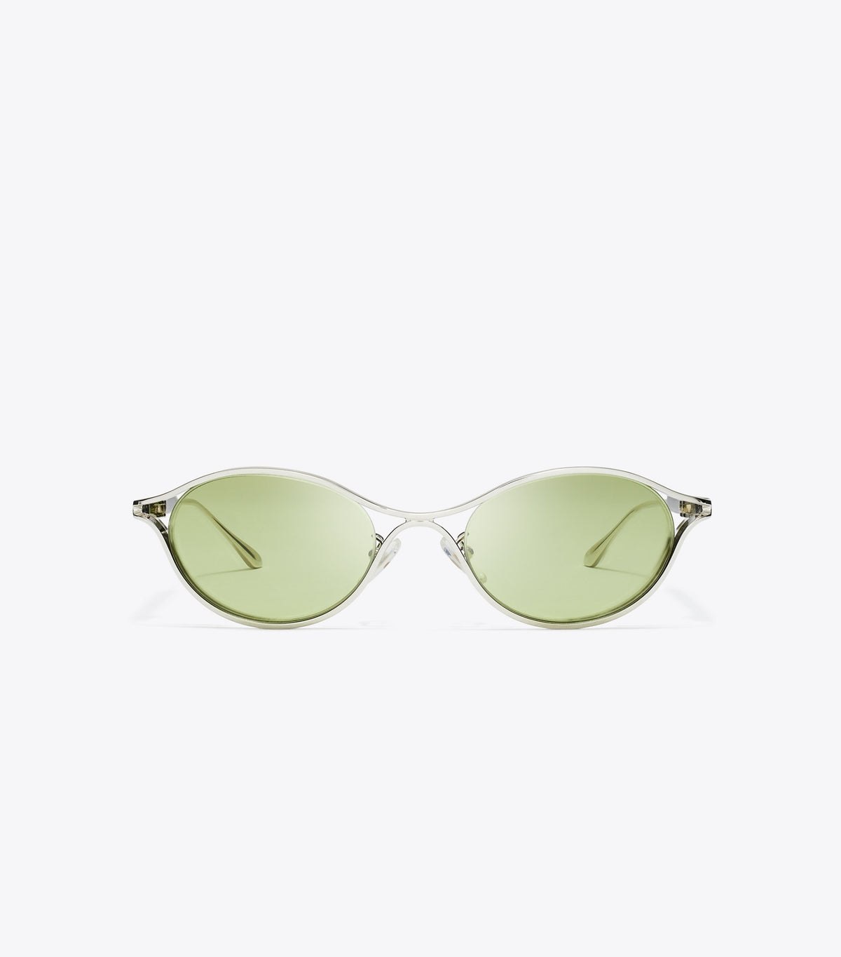 Tory Burch Deco Runway Sunglasses - Silver/Green