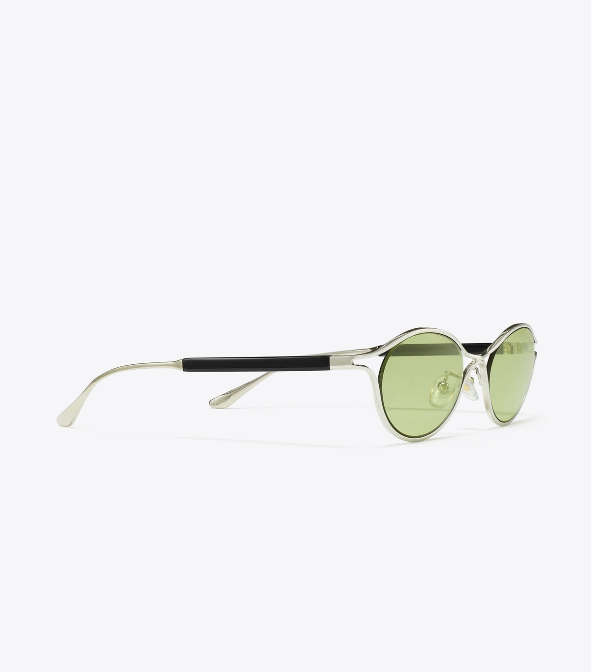 Tory Burch Deco Runway Sunglasses - Silver/Green