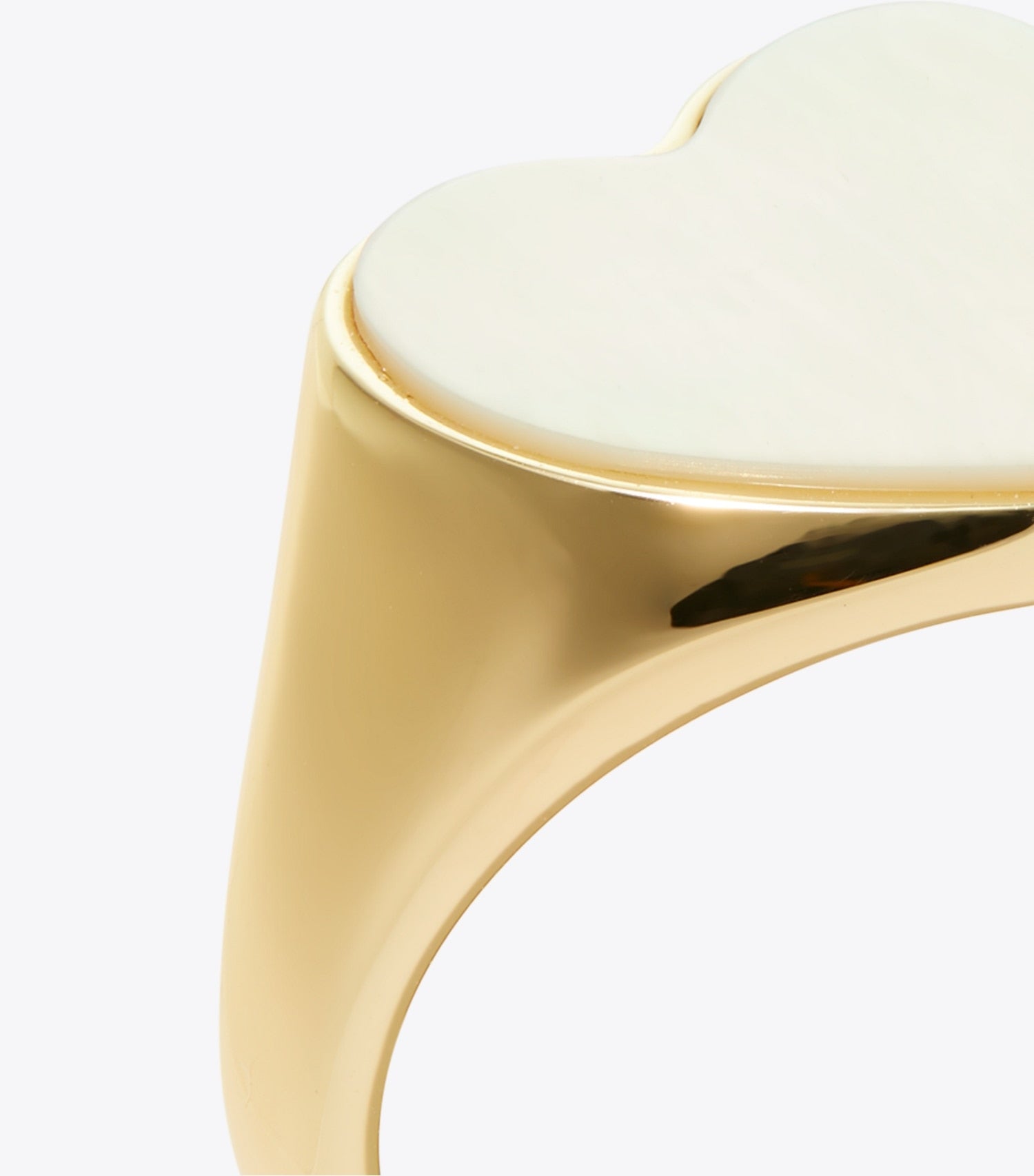 Tory Burch Heart Signet Ring - Tory Gold / Mother Of Pearl