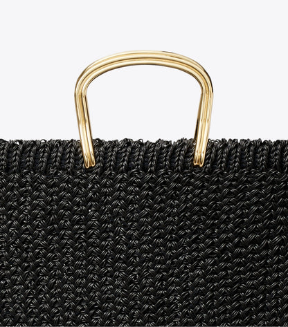 Tory Burch Large Crocheted Tote - Black