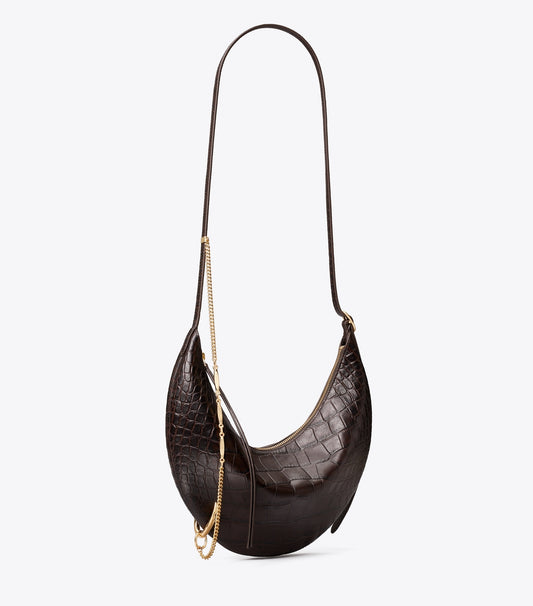 Tory Burch Pierced Croc-Embossed Crossbody Bag - Coco