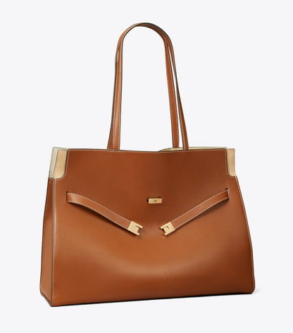 Tory Burch Lee Radziwill Tote - Aged Tan