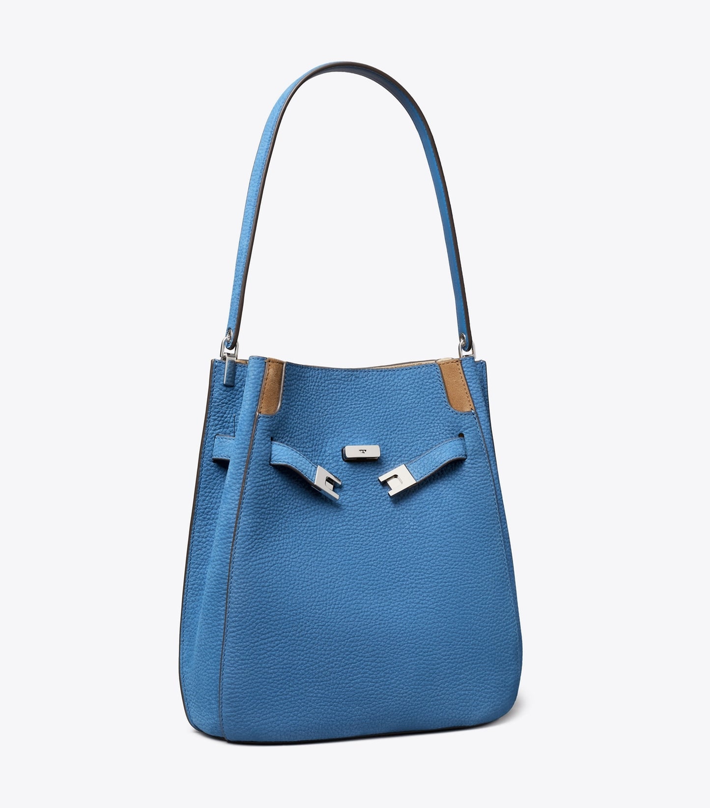 Tory Burch Lee Radziwill Nubuck Bucket Bag - Bright Blue
