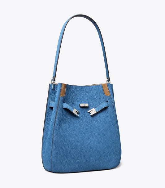 Tory Burch Lee Radziwill Nubuck Bucket Bag - Bright Blue