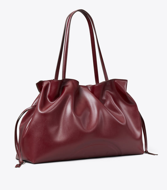 Tory Burch Ella natuura™ Drawstring Tote - Merlot