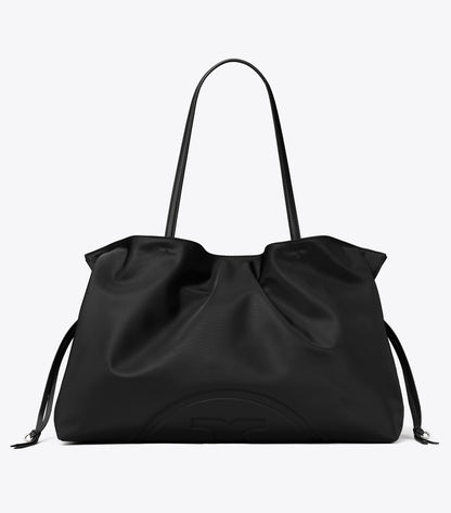 Tory Burch Ella Nylon Drawstring Tote - Black