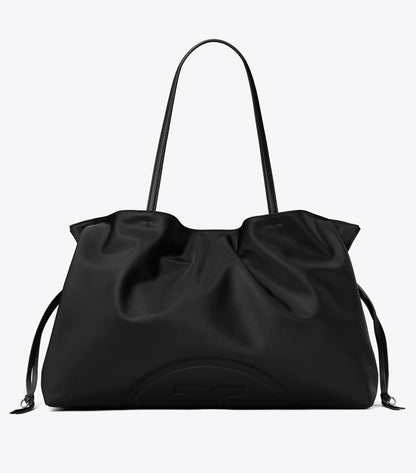 Tory Burch Ella Nylon Drawstring Tote - Black