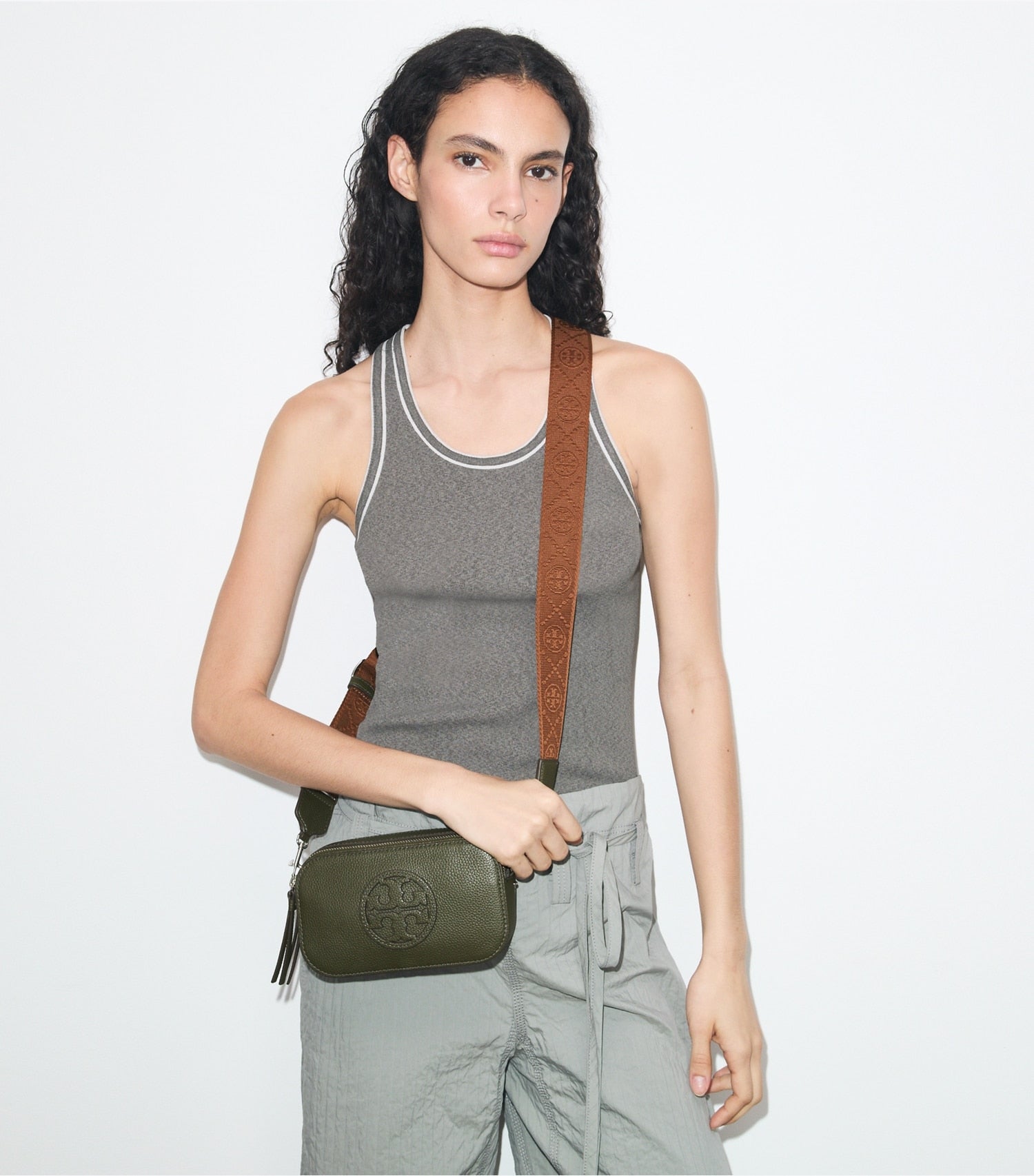 Tory Burch Mini Miller Crossbody Bag - Dark Olive