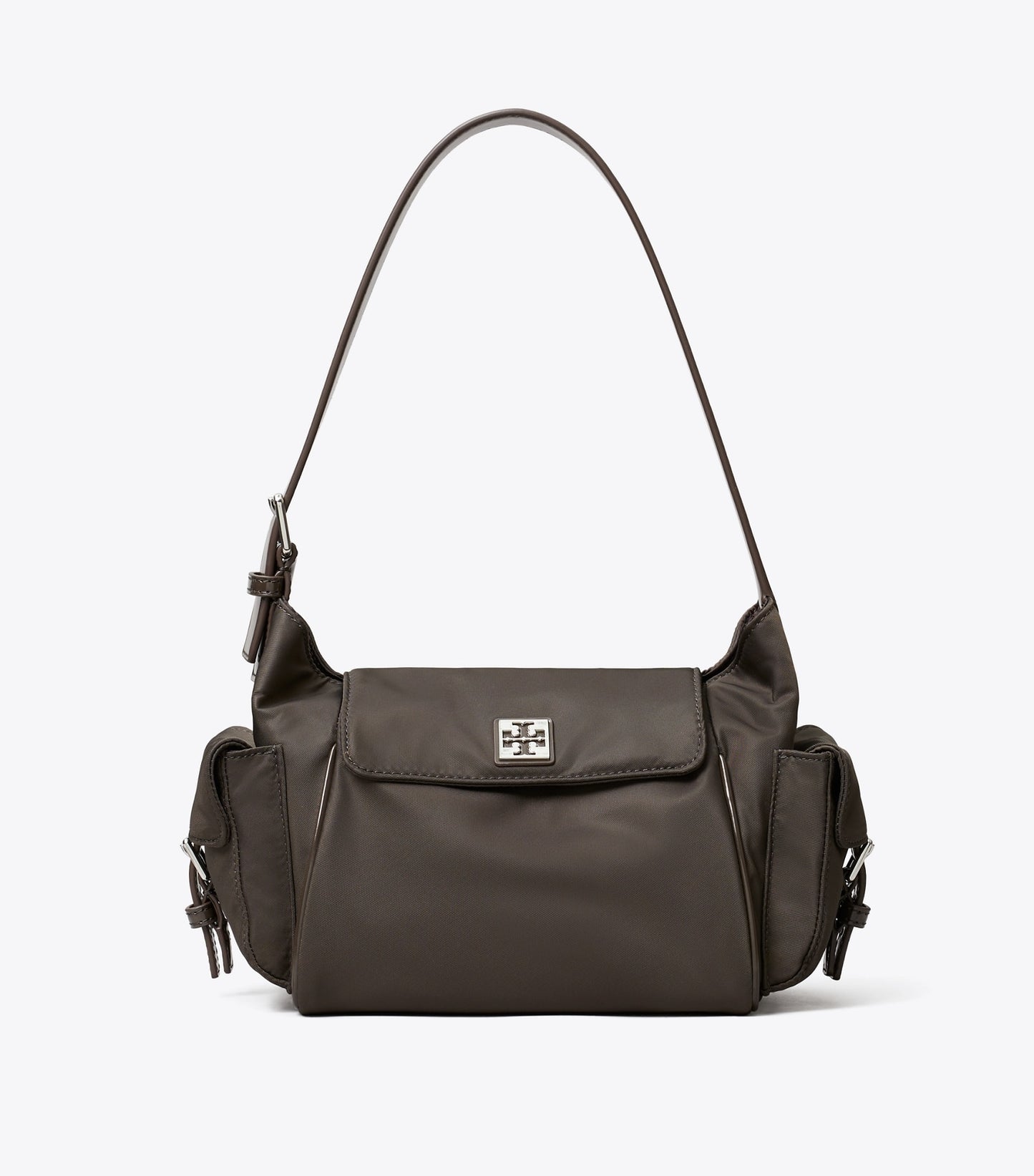 Tory Burch Virginia Pocket Shoulder Bag - Dark Brown