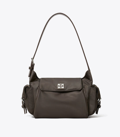 Tory Burch Virginia Pocket Shoulder Bag - Dark Brown
