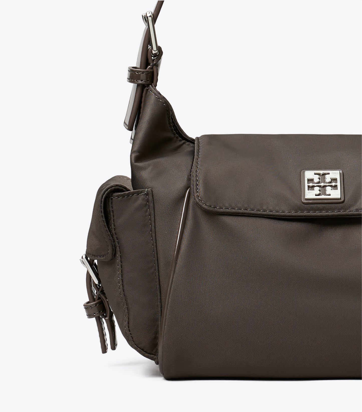 Tory Burch Virginia Pocket Shoulder Bag - Dark Brown