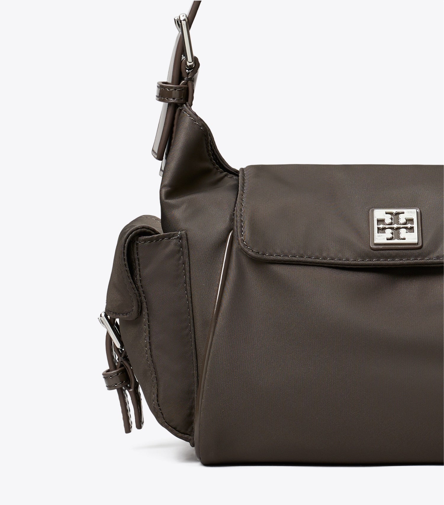 Tory Burch Virginia Pocket Shoulder Bag - Dark Brown