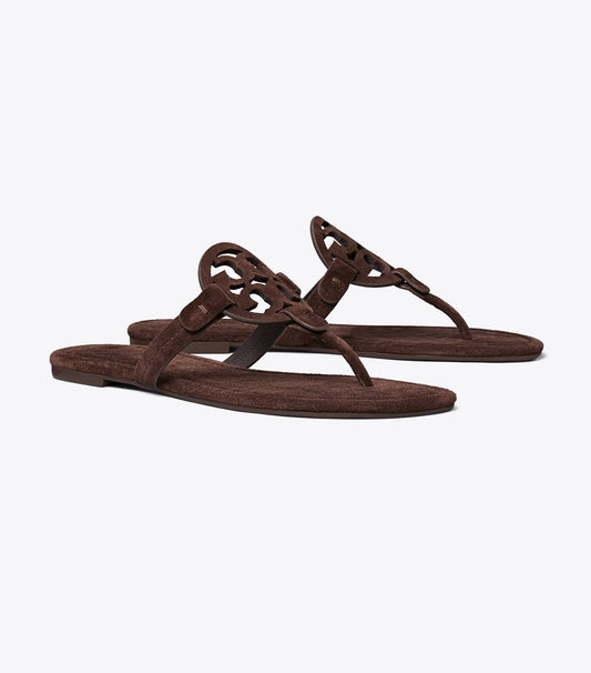 Tory Burch Miller Suede Sandal - Dark Cocoa