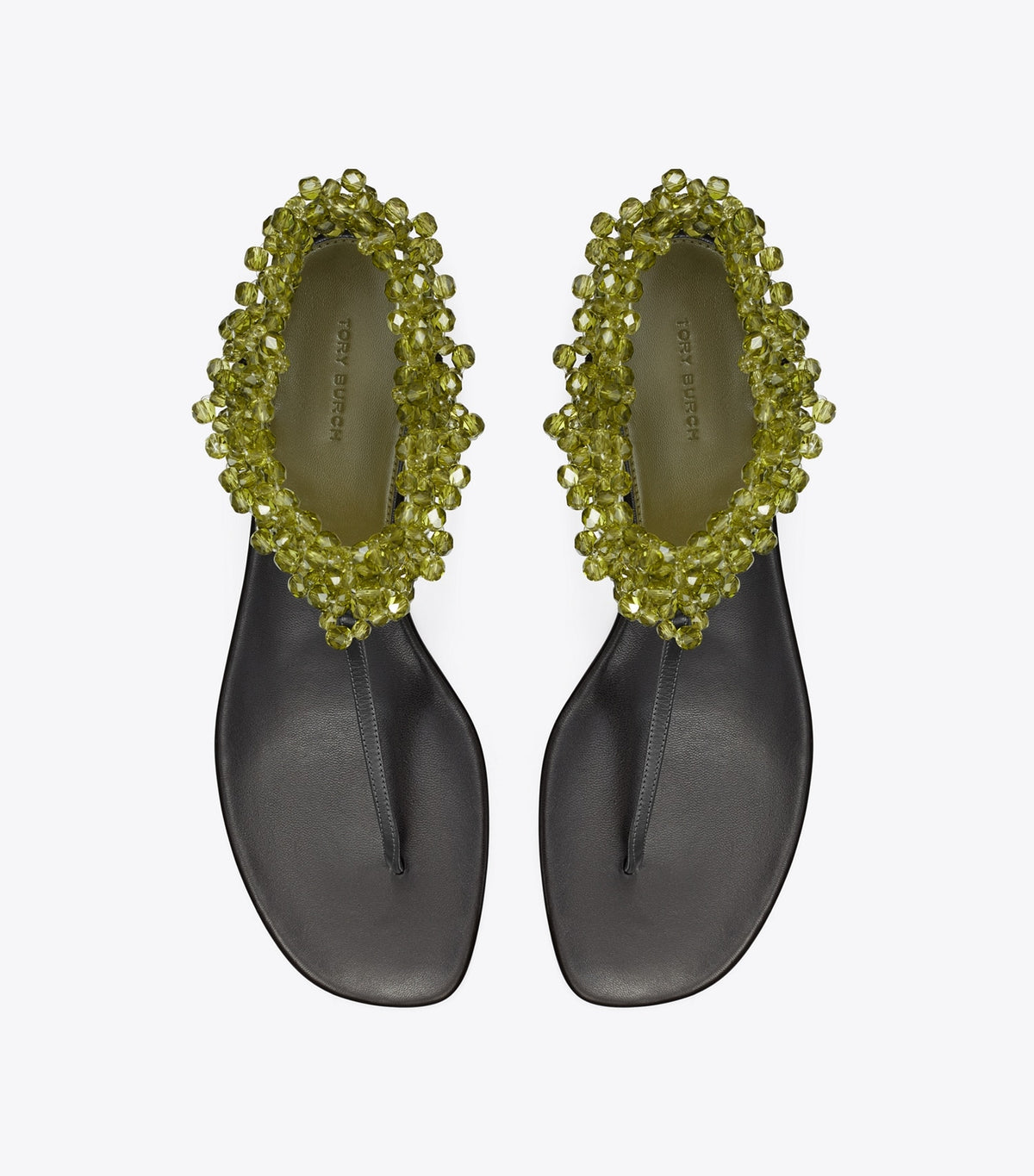 Tory Burch Beaded Flat Sandal - Olive