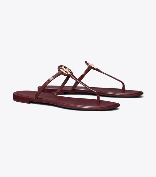 Tory Burch Mini Miller Jelly Sandal - Dark Raspberry / Gold