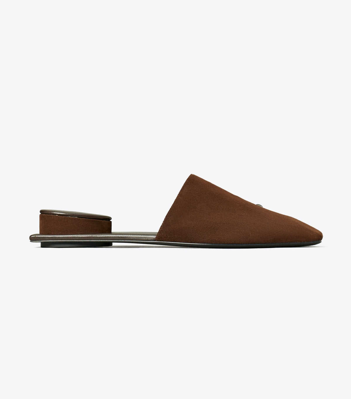 Tory Burch Pierced Mule - Dark Cocoa / Silver