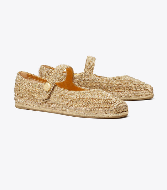 Tory Burch Romy Mary Jane Espadrille - Gold